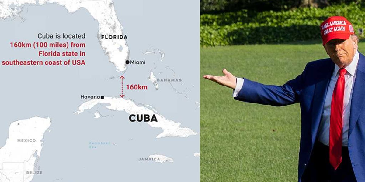 Trump indicates he is considering another country for acquisition.