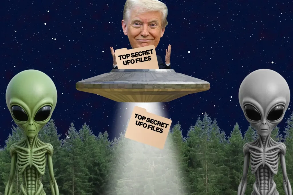 Trump's UFO disclosure may involve videos and satellite images of unidentified flying objects.