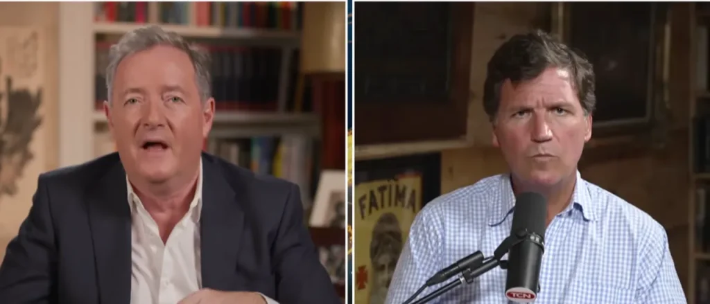 Tucker Carlson and Piers Morgan Respond to Ben Shapiro Amid Israel Dispute