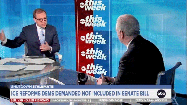 Van Hollen disputes with Jon Karl about the benefits Democrats have received from the DHS shutdown