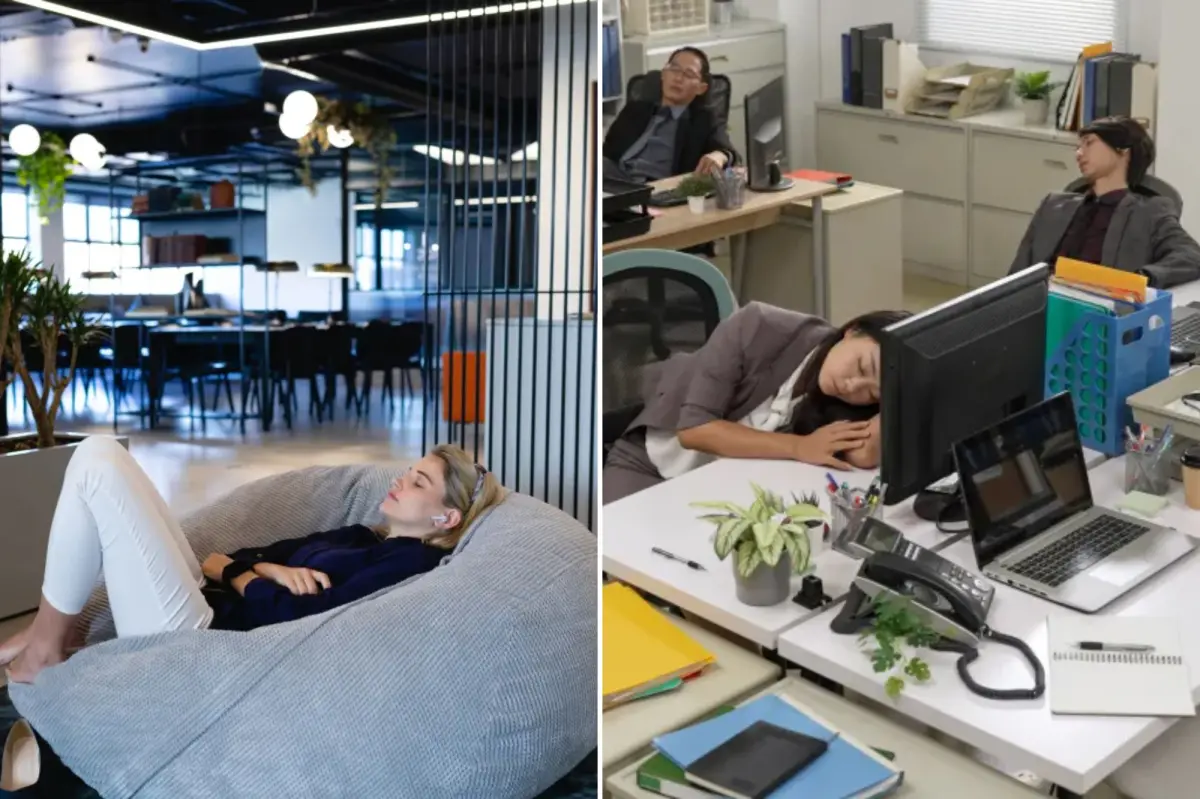 Workers in NYC are leaving traditional hours for relaxation spaces and nap areas.