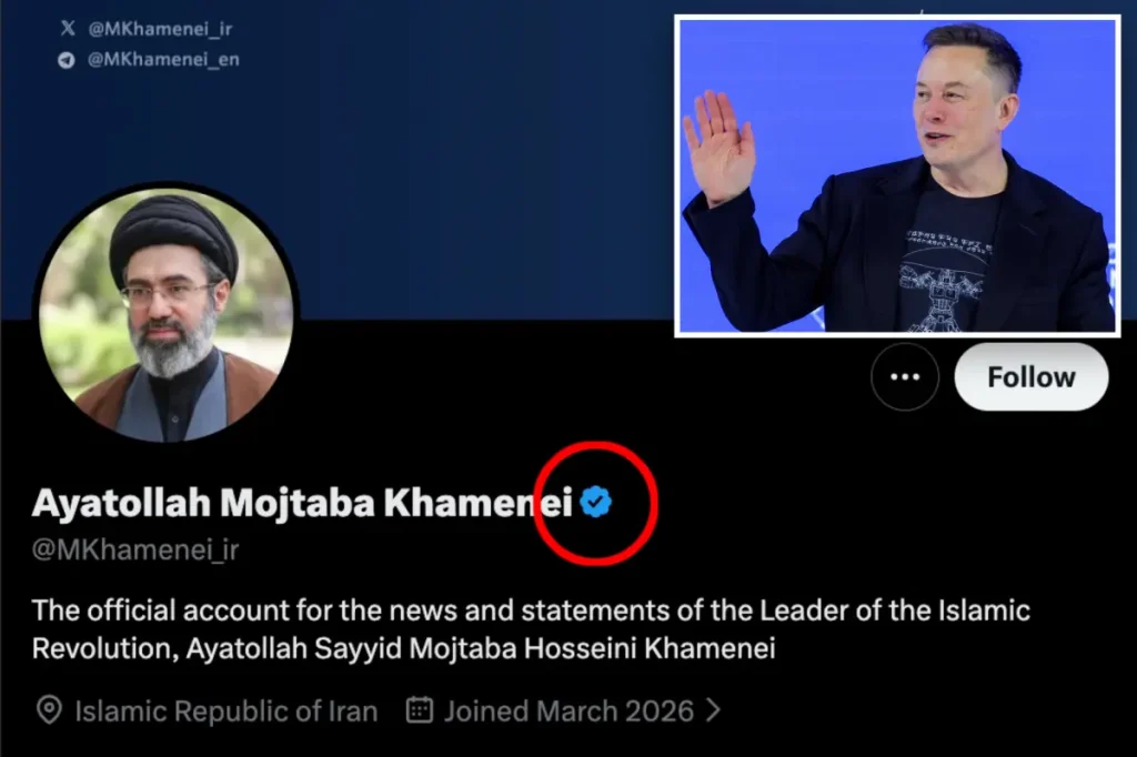 X removes blue checkmark from Iran's sanctioned Supreme Leader Mojtaba Khamenei