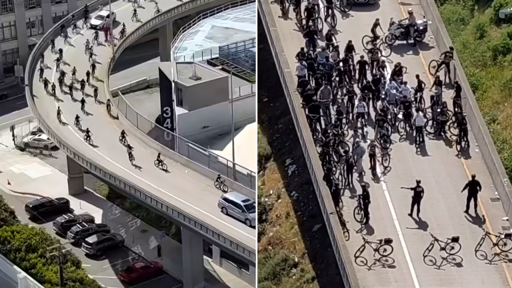 Young cyclists as young as 9 caught riding the wrong way during Bay Bridge bike event