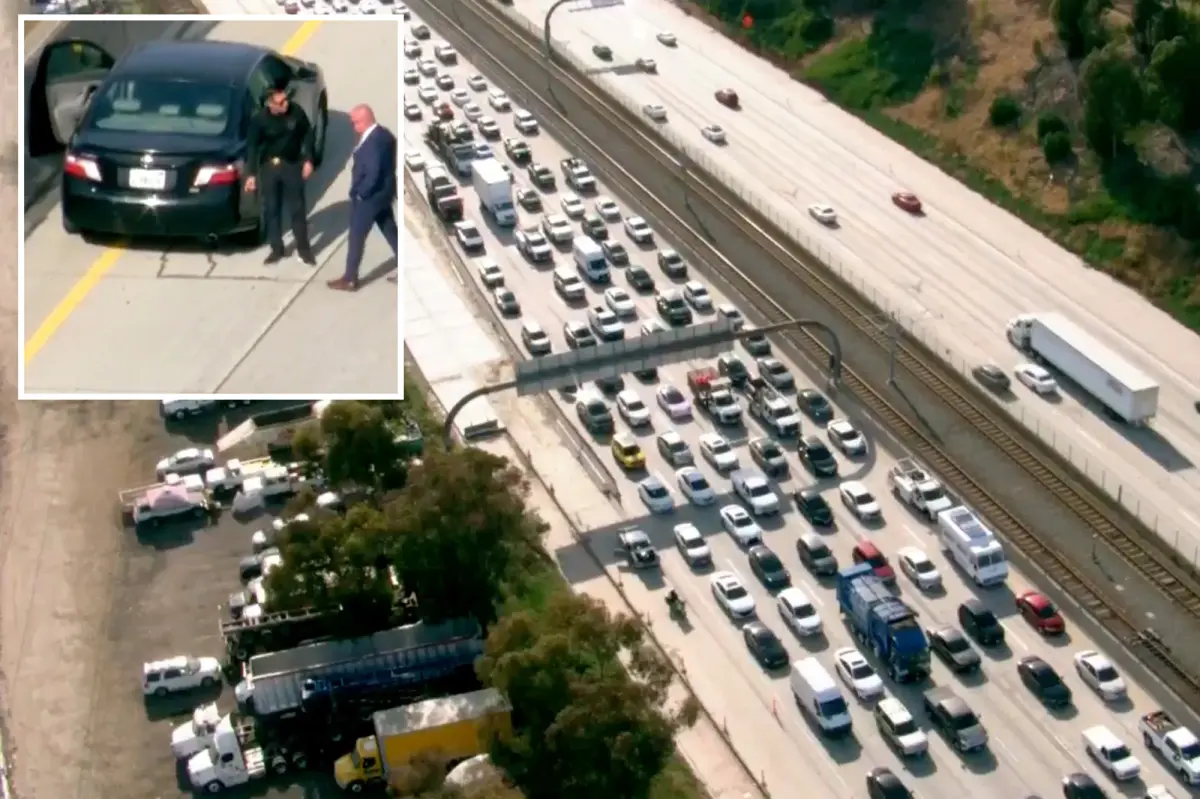 105 Freeway heading east remains shut down, hours after a man was discovered shot in a vehicle