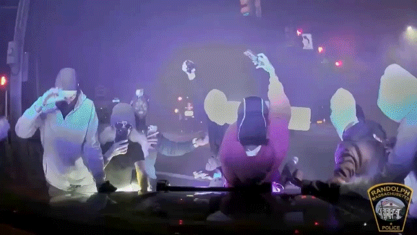 17 people taken into custody in Randolph, Massachusetts during a street takeover near Boston