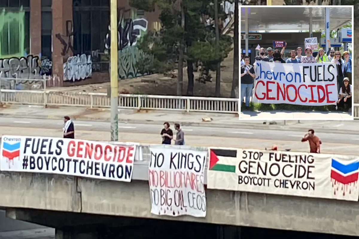 Activists call for a boycott of Chevron due to claims about Israel during rising gas prices