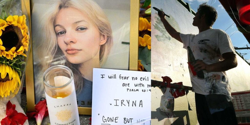 Activists cover up Iryna Zarutska's mural at a Rhode Island gay bar, but the artist secures a new spot.