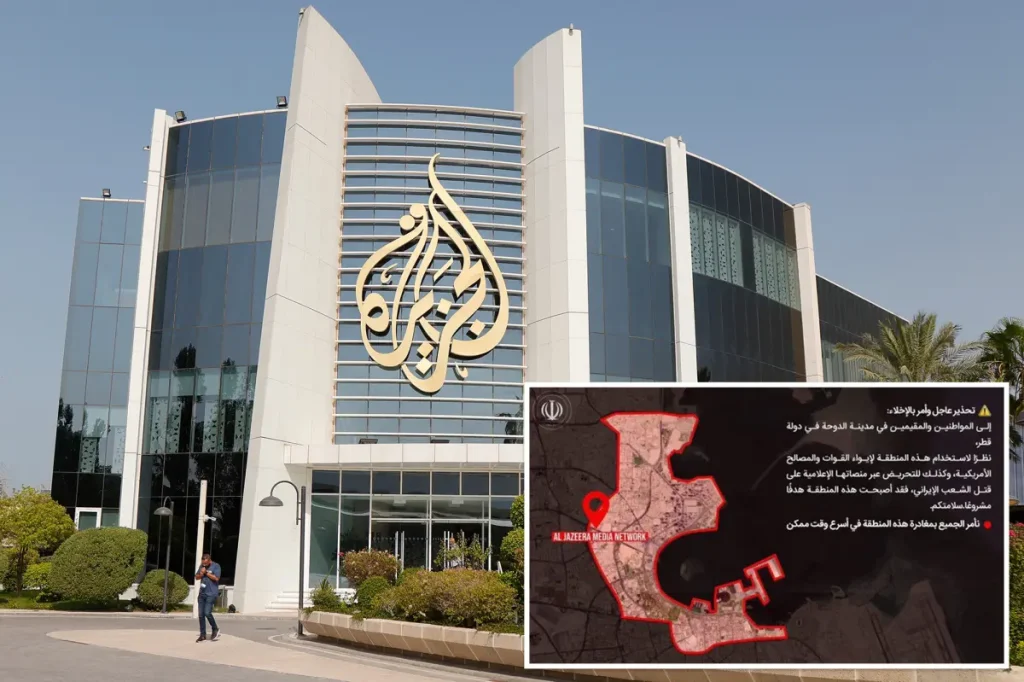 Al Jazeera establishes hidden backup studio due to concerns about an Israeli cyberattack on its Doha headquarters, according to sources.