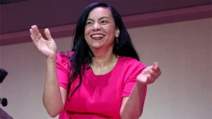 Analilia Mejia, an ally of Sanders and AOC, secures victory in the NJ-11 special election in New Jersey.