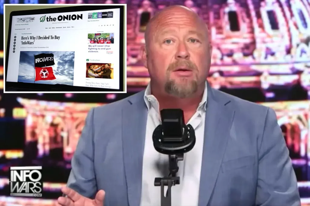 Angry Alex Jones promises to resist Infowars' takeover by The Onion