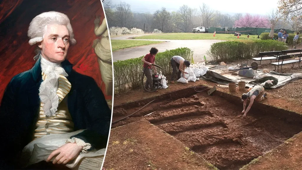 Archaeologists discover a concealed brick kiln that contributed to the construction of Jefferson's Monticello