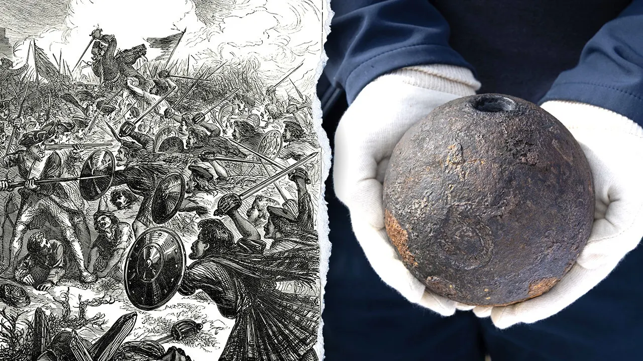 Archaeologists discover an unexploded mortar shell at Culloden Battlefield after 280 years