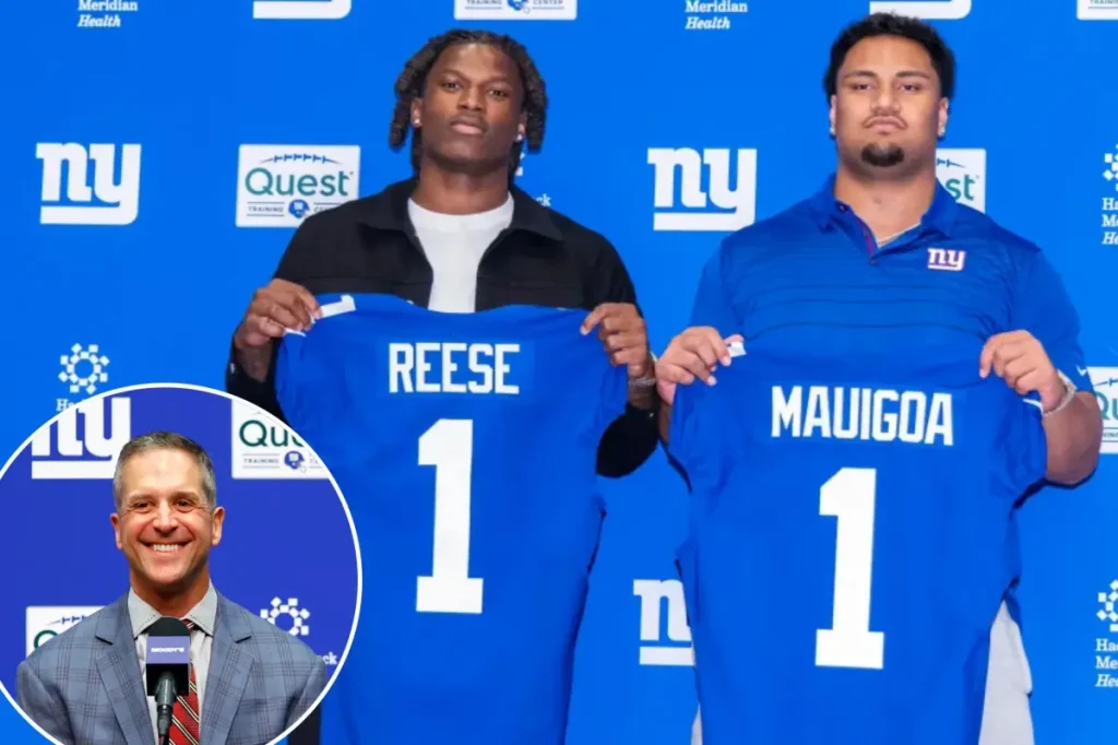 Arvell Reese and Francis Mauigoa are nice surprises for John Harbaugh from the Giants.