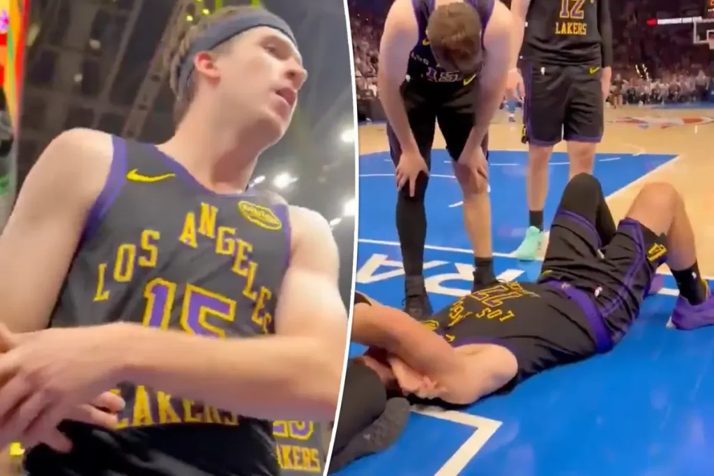 Austin Reaves stands up for Luka Doncic against a heckler from the Thunder