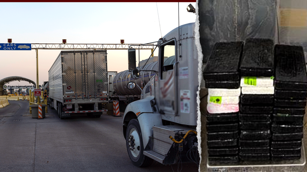 Authorities confiscate $1.1 million in cocaine concealed in a commercial trailer at the Texas border