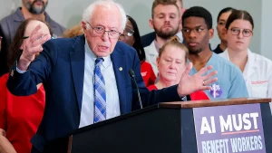 Bernie Sanders will speak with CCP officials at the Capitol Hill AI panel.