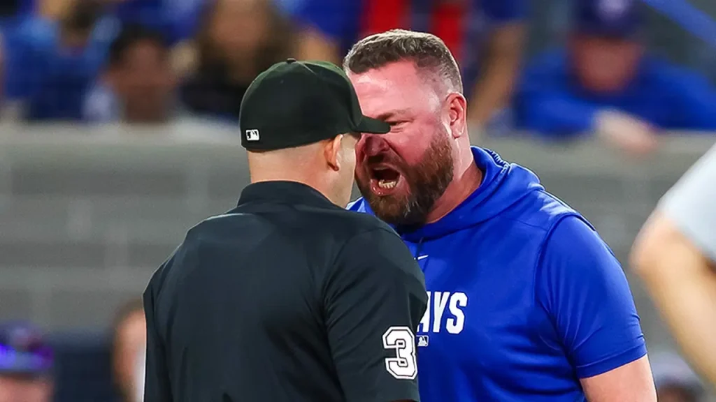 Blue Jays manager John Schneider thrown out after balk decision in defeat against Dodgers