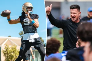 Bob Chesney from UCLA hosts a workshop for high school football coaches