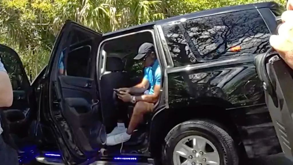 Bodycam footage reveals deputies breaking Tiger Woods’ window to get his clubs.