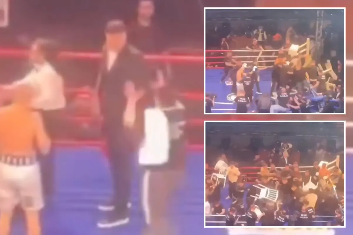 Boxer assaulted by crowd with chairs in disorderly incident following victory