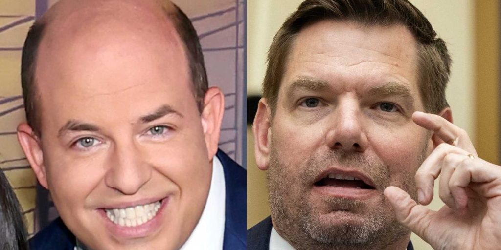 Brian Stelter is facing heavy criticism on social media for commending reporting on Swalwell's sex allegations.