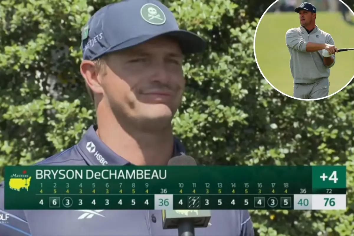 Bryson DeChambeau confused by question about 3D-printed 5 iron at the Masters