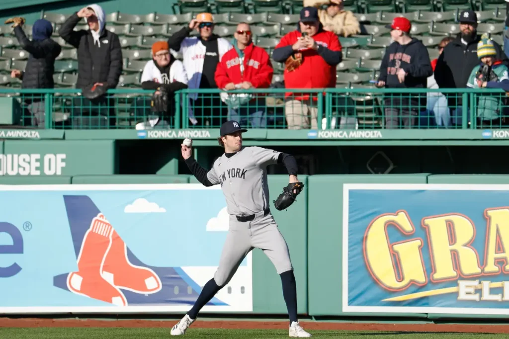 Cam Schlittler of the Yankees is prepared for anything that comes his way at Fenway Park.