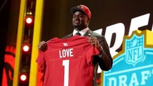 Cardinals choose Notre Dame running back Jeremiyah Love with the third pick in the 2026 draft