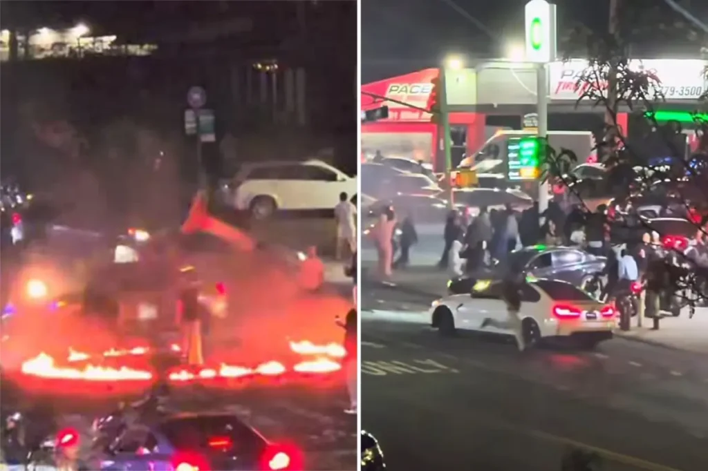 Careless driver caught in explosive car gathering that caused chaos at NYC intersection, police say