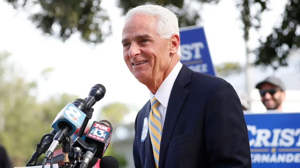 Charlie Crist, the former governor of Florida, is campaigning for mayor of St. Petersburg.