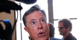 Colbert, who is criticized for his low ratings, states he is not biased.