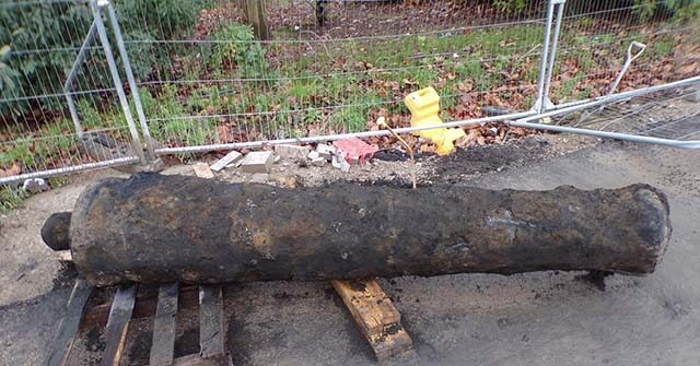 Construction Workers Unearth 'Rare' Cannon from 300 Years Ago