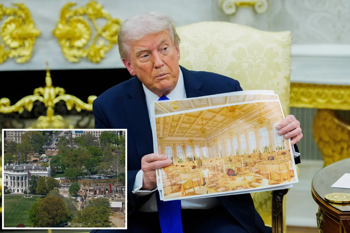 Court allows work on Trump's White House ballroom to continue for now.