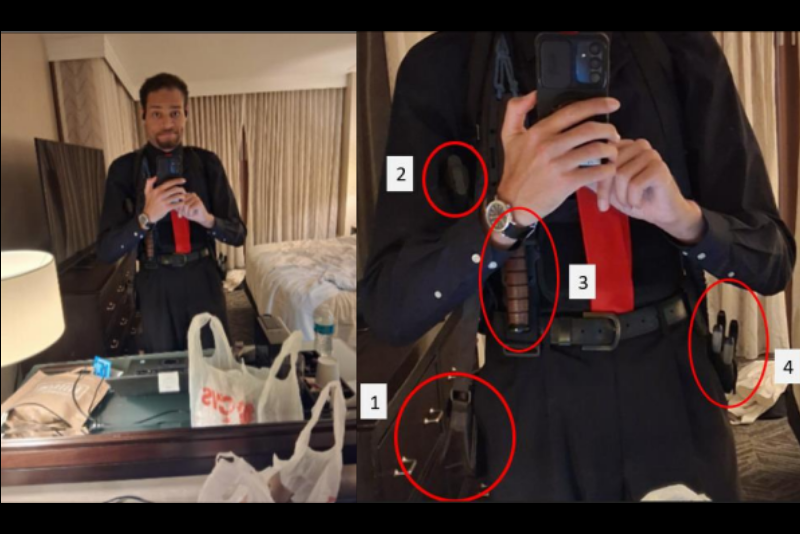 DOJ shares mirror image of suspected WHCD shooter, captured about 30 minutes before the incident