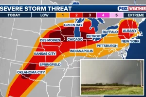 Dangerous weather endangers millions from the Midwest to New York this week