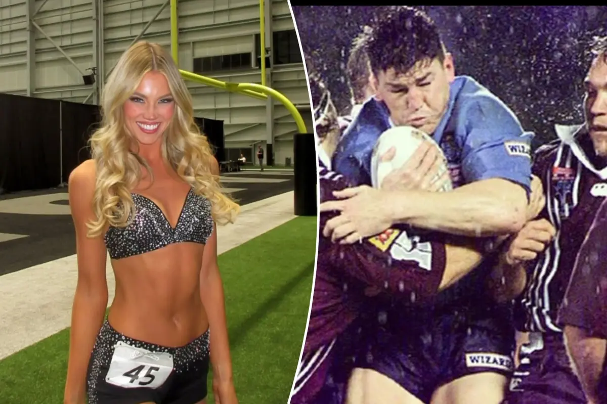 Daughter of Australian sports icon fulfills NFL cheerleading aspiration after battling a serious illness.
