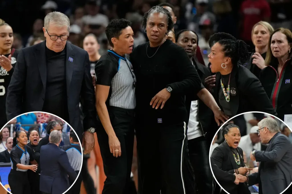 Dawn Staley vows to confront Geno Auriemma after Final Four clash