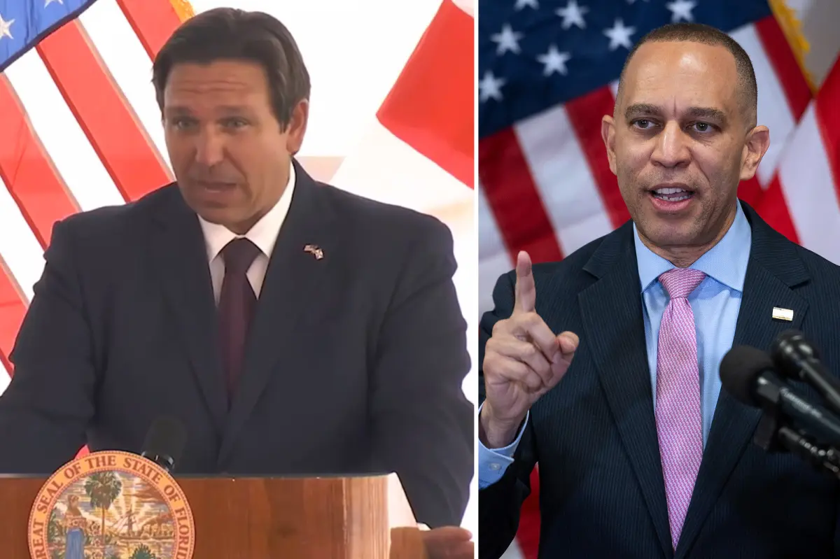 DeSantis agrees to accept Jeffries' challenge to explore Florida's redistricting situation.