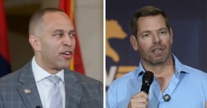 Dem Leader Jeffries Won't Confirm If He Urged Swalwell to Step Down