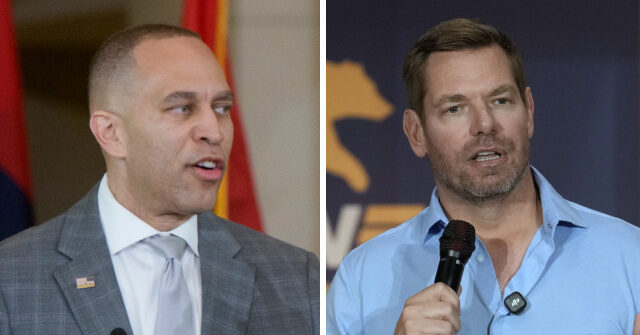 Dem Leader Jeffries Won't Confirm If He Urged Swalwell to Step Down