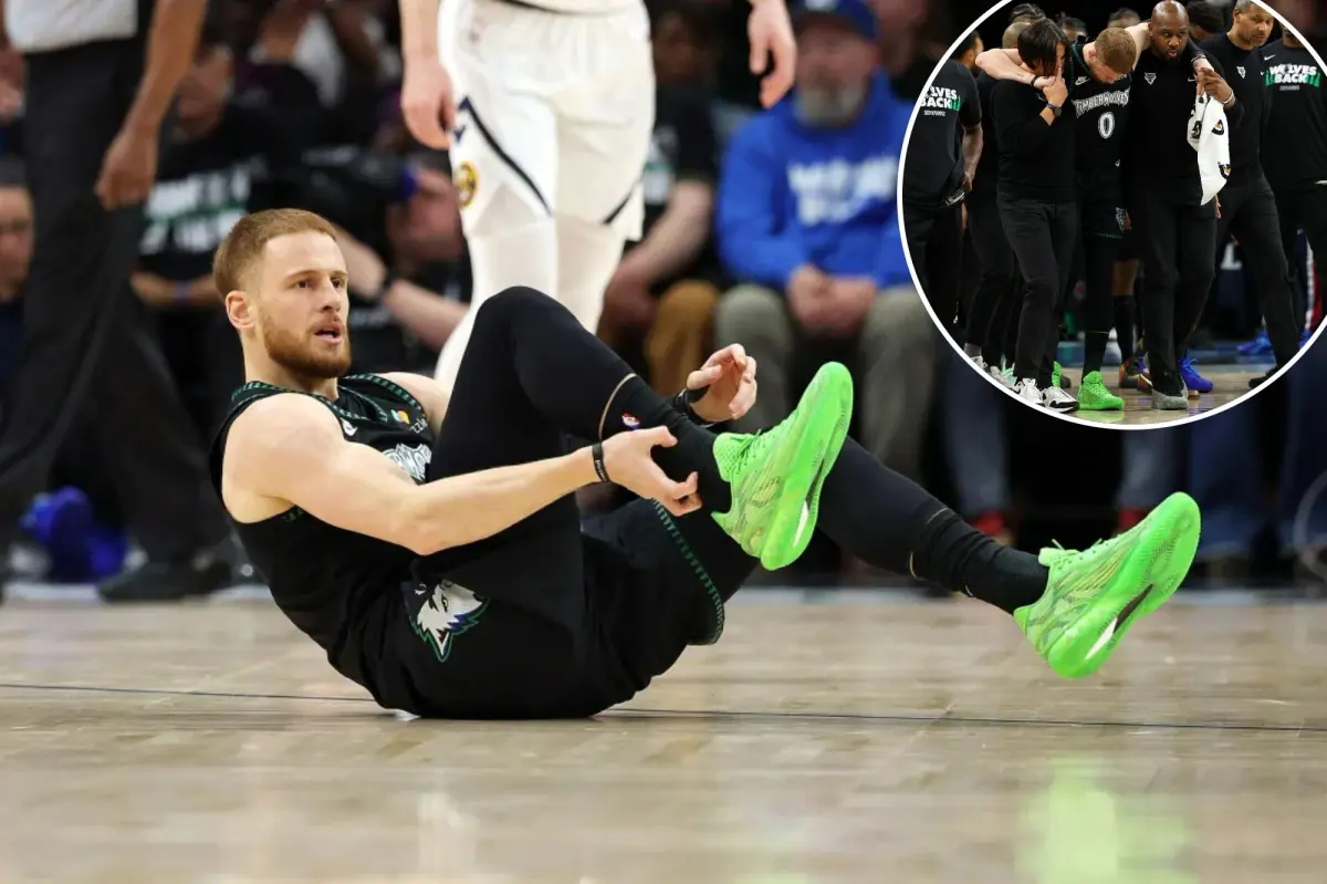 Donte DiVincenzo of the Timberwolves ruptures Achilles, Anthony Edwards also leaves Game 4