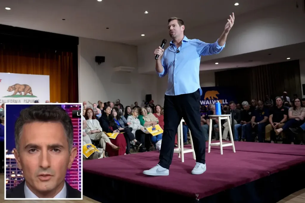 Eric Swalwell claims there is a Democratic scheme behind the allegations of sexual misconduct.