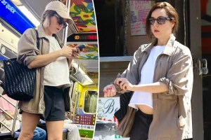 Expecting celebrity seen taking the train even after starring in popular Hollywood films