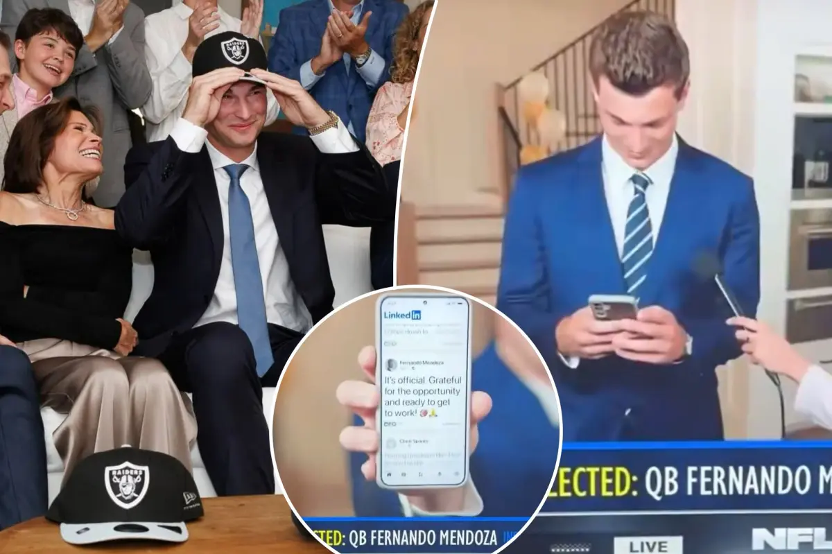 Fernando Mendoza announced his 2026 NFL Draft choice on LinkedIn