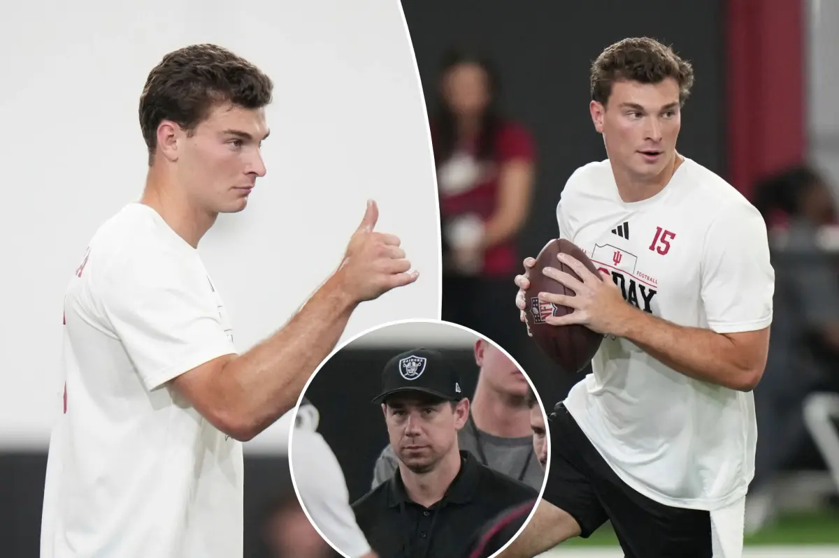 Fernando Mendoza shines at Indiana Pro Day with Raiders in attendance