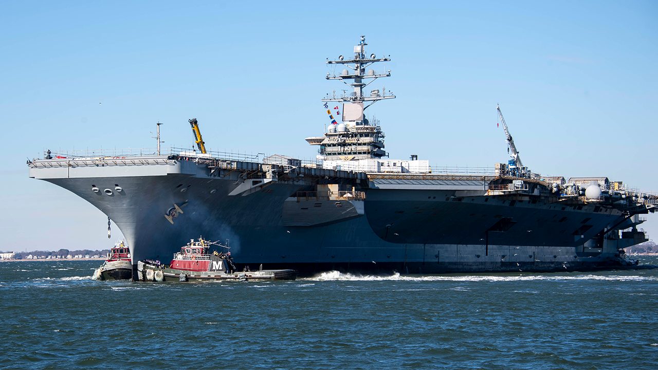 Fire erupts on USS Eisenhower, leaving 3 sailors injured at a Virginia shipyard