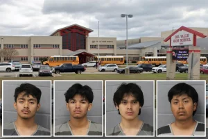 Four Texas teenagers are accused of kidnapping and torturing a classmate for speaking to one of their girlfriends.