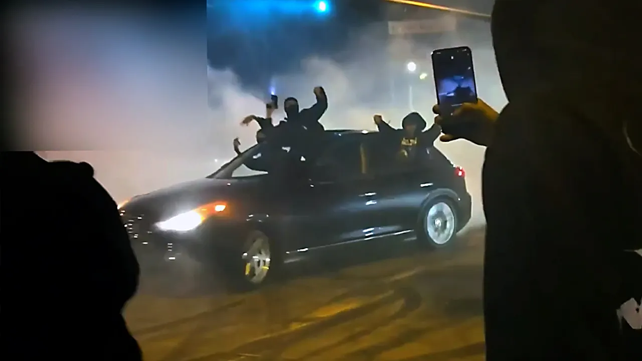 Four people injured in shooting during street takeover in LA County