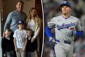 Freddie Freeman of the Dodgers is on the paternity list, Ryan Ward is active.