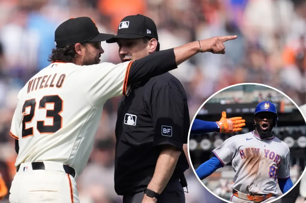 Giants fall 5-2 to Mets as Tony Vitello is thrown out